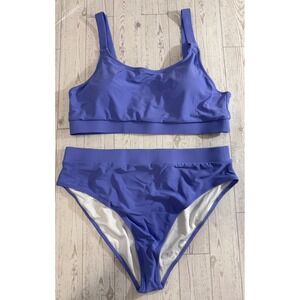 ZINPRETTY‎ XL Purple High Waist Bikini Swimsuit